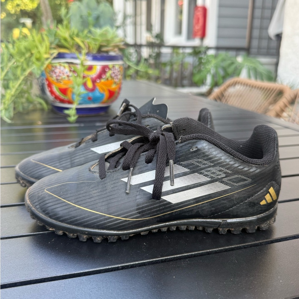Adidas Black and Gold Men's Athletic Shoes